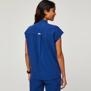NWOT FIGS L Electric Blue Rafaela Scrub Top